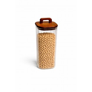 Tüm Ürünler Akasya Kapaklı Cam Kavanoz 1100 Ml. (Kare) 