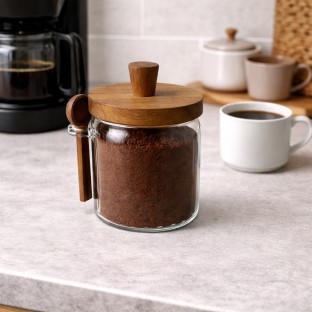Tüm Ürünler Akasya Kapaklı Kaşıklı Cam Kavanoz 700 ML. 