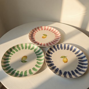 Sofra Tabak Altı Kişilik Limone Pasta Tabağı 