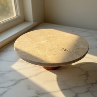 Tüm Ürünler Ayaklı Traverten Mermer Sunumluk 25 Cm 