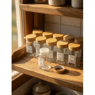 Bambu Baharatlık 12*120 ML  - Mutfak Mutfak Gereçleri Kavanoz & Baharatlık  $i