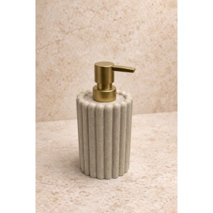 Gold BaşlıklıTırtıllı Sıvı Sabunluk Tırtıl Desenli Polyresin Sıvı Sabunluk - Banyo Sabunluk  $i