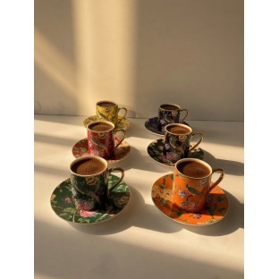 Tüm Ürünler Porselen Altı Kişilik Fincan Takımı Deco 6*90 ML 