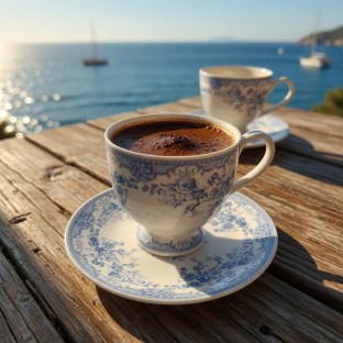 Tüm Ürünler Porselen İkili Fincan Takımı Mavi 
