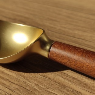 Akasya Kulplu Dondurma Kaşığı Gold - Mutfak Mutfak Gereçleri $i