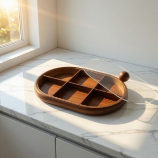 Akasya Oval Çerezlik 38*26 cm - Mutfak Mutfak Gereçleri Kahvaltı & Kahvaltılık $i