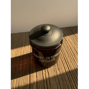 Kapaklı Cam Deterjan kutusu Amber Rengi 3800 ML - Mutfak Mutfak Gereçleri Kavanoz & Baharatlık $i