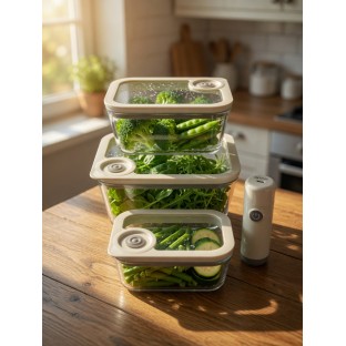 Şarjlı Vakumlu Cam Saklama Kabı - Mutfak Mutfak Gereçleri Saklama Kabı $i