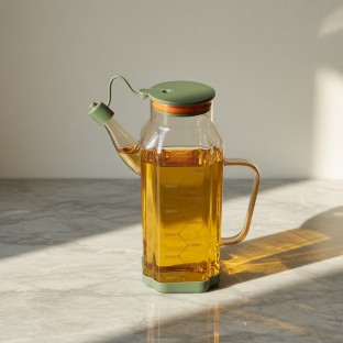 Yeşil Cam Yağdanlık 1000 ml - Mutfak Mutfak Gereçleri Yağlık & Yağdanlık & Sürahi $i